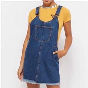 NWT Forever 21 denim overall dress blue jean small